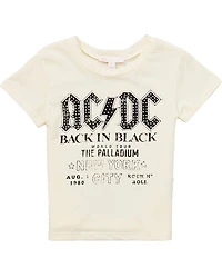 GB Little Girls Short Sleeve Crew Neck ACDC Graphic T-Shirt