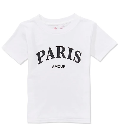 GB Little Girls Short Sleeve Paris Graphic Tee
