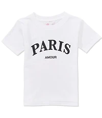 GB Little Girls Short Sleeve Paris Graphic Tee