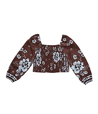 GB Little Girls Woven Smocked Top