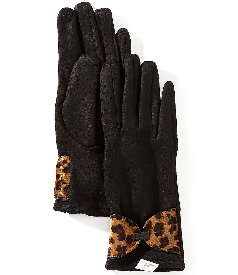 Gemma Layne Animal Bow Traditional Five Finger Tech Touch Gloves
