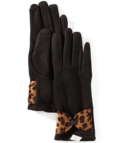 Gemma Layne Animal Bow Traditional Five Finger Tech Touch Gloves