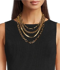 Gemma Layne Chain Short Multi-Strand Necklace