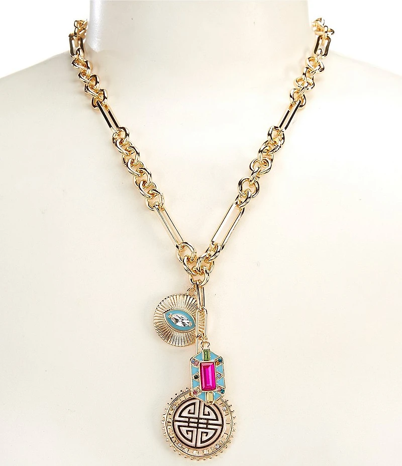 Gemma Layne Charm Cluster Y Necklace