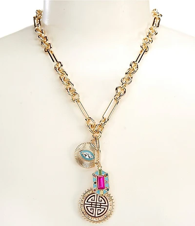 Gemma Layne Charm Cluster Y Necklace