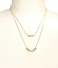 Gemma Layne Double Bar Short Multi-Strand Necklace