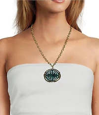 Gemma Layne Geo Long Pendant Necklace