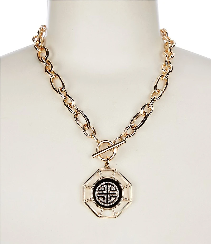 Gemma Layne Geo Statement Short Pendant Necklace