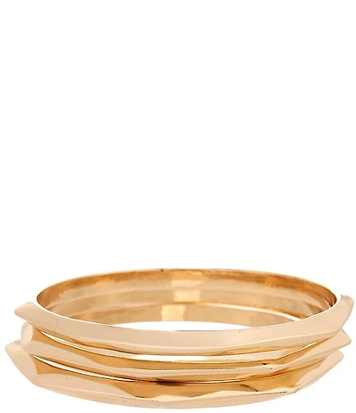 Gemma Layne Hexagon Bangle Bracelet Set