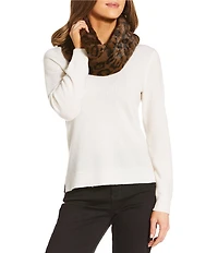 Gemma Layne Leopard Faux Fur Infinity Scarf