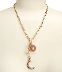 Gemma Layne Moon Charm Cluster Y Necklace