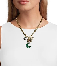 Gemma Layne Multi Star & Moon Resin Charms Short Pendant Necklace