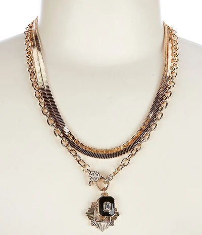 Gemma Layne Multi Strand with Charm Cluster Short Multi Strand Necklace Set