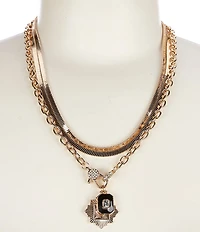 Gemma Layne Multi Strand with Charm Cluster Short Multi Strand Necklace Set