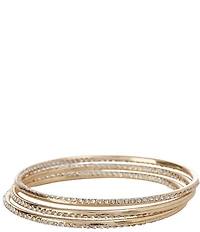 Gemma Layne Pave Twist Bangle Bracelet Set
