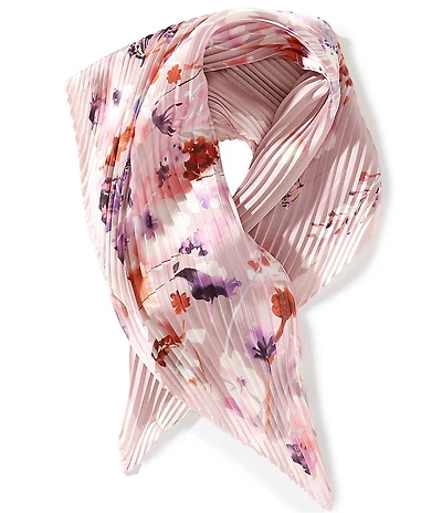 Gemma Layne Pleated Floral Square Scarf