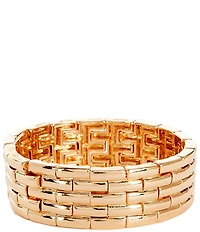 Gemma Layne Polished Metal Watch Band Stretch Bracelet