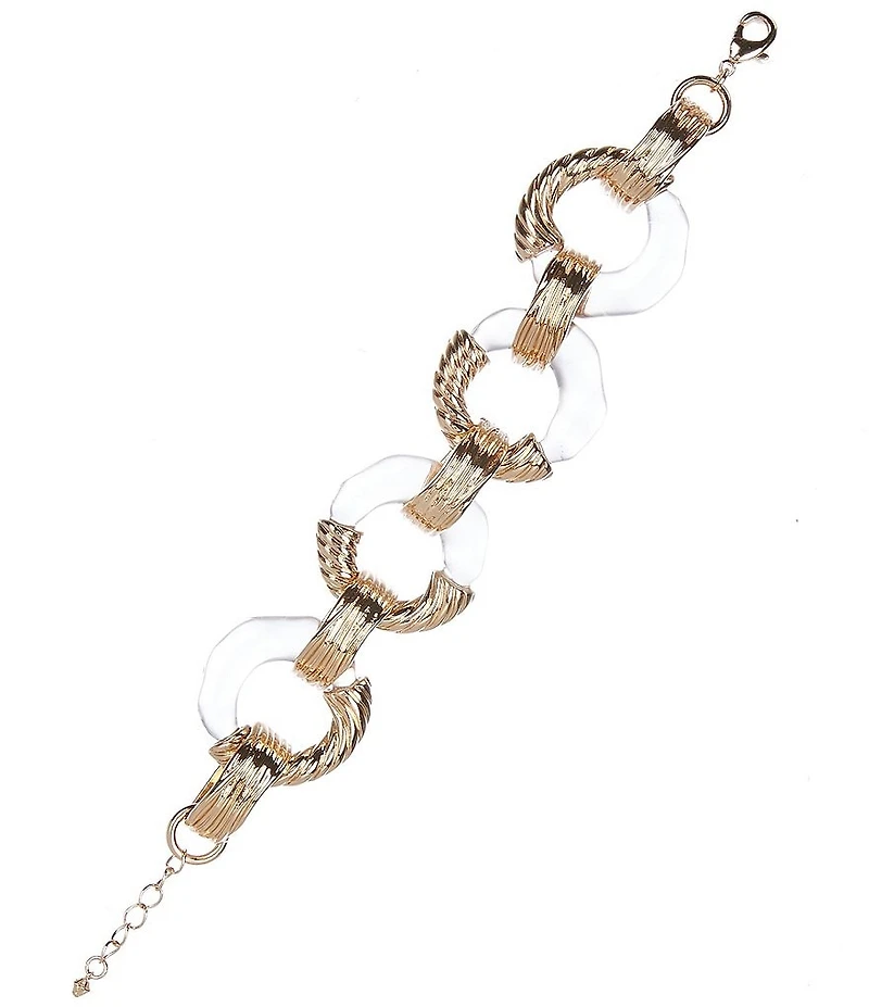 Gemma Layne Resin and Gold Organic Link Line Bracelet