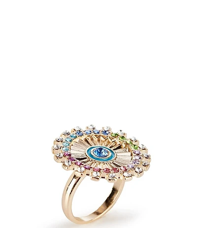 Gemma Layne Rhinestone Burst Statement Ring