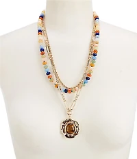 Gemma Layne Semi-Precious Short Multi Strand Necklace
