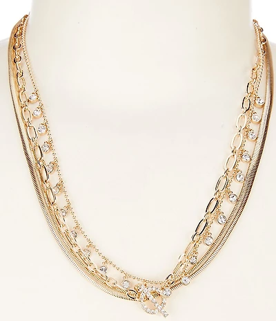 Gemma Layne Short Multi Strand Necklace with Stones