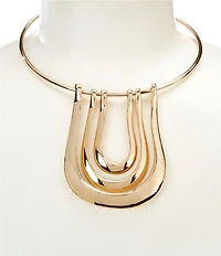 Gemma Layne Statement Organic Chunky Pendant Collar Necklace