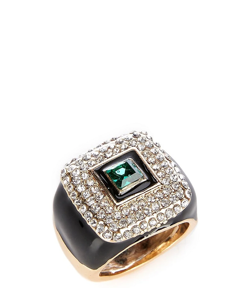 Gemma Layne Stone Inset with Pave Statement Ring