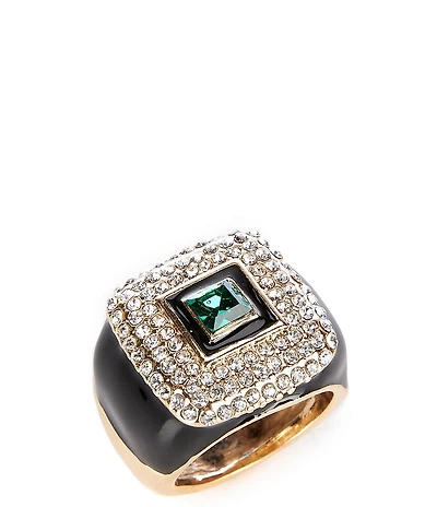 Gemma Layne Stone Inset with Pave Statement Ring