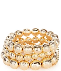 Gemma Layne Textured Beaded Stretch Bracelet Set