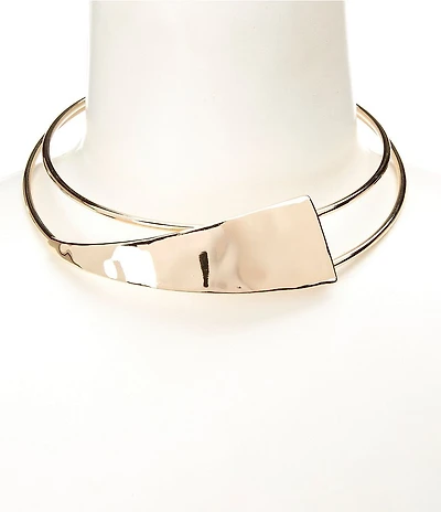 Gemma Layne Textured Metal Wire Sculpted Collar Necklace