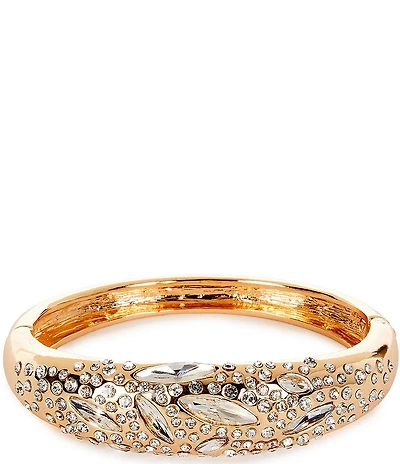 Gemma Layne Thick Bangle Bracelet with Pave