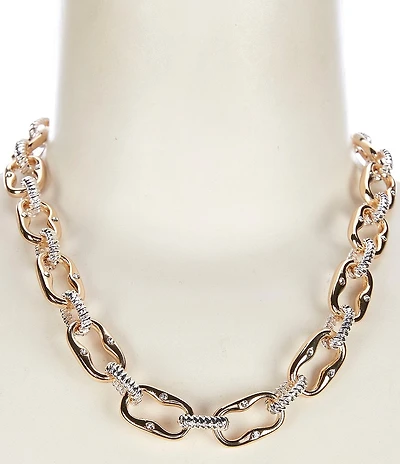 Gemma Layne Two Tone Link Statement Necklace