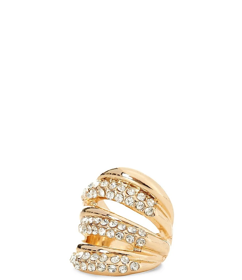 Gemma Layne Wavy Pave Statement Ring