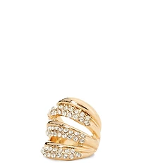 Gemma Layne Wavy Pave Statement Ring