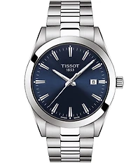 Tissot Gentleman Stainless Steel Blue Dial Bracelet Watch