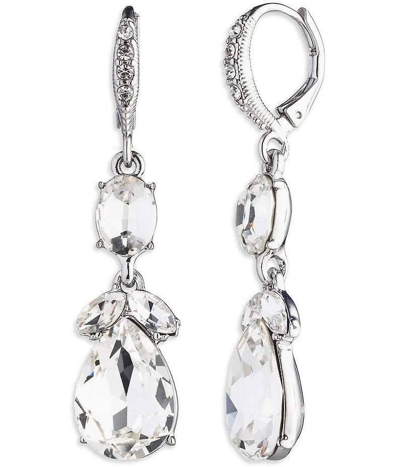 Givenchy Crystal Double Linear Earrings
