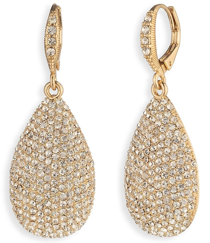Givenchy Crystal Pave Pear Drop Earrings