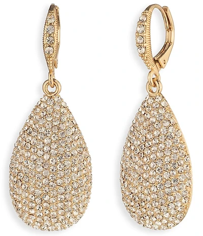 Givenchy Crystal Pave Pear Drop Earrings