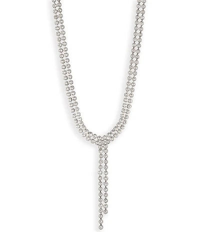 Givenchy CZ Y Fold Over Necklace