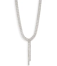 Givenchy CZ Y Fold Over Necklace