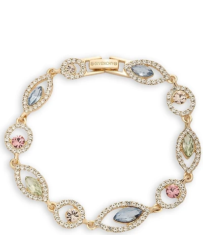 Givenchy Gold Tone Crystal Flex Line Bracelet