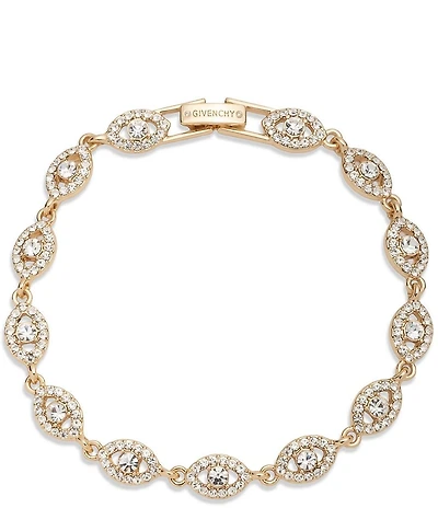 Givenchy Gold Tone Crystal Flex Line Bracelet