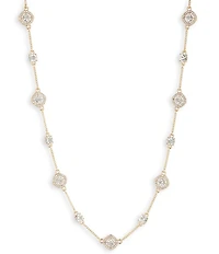 Givenchy Gold Tone Crystal Station Collar Necklace