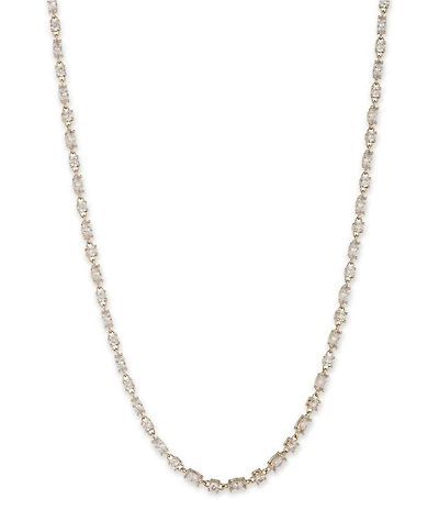 Givenchy Gold Tone Crystal Tennis Collar Necklace