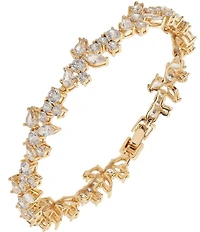 Givenchy Gold Tone CZ Flex Line Bracelet