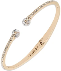 Givenchy Gold Tone CZ Pave Cuff Bracelet