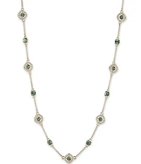 Givenchy Gold Tone Erinite Stationed Collar Necklace