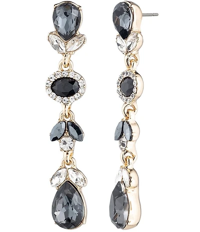 Givenchy Gold Tone Jet Linear Earrings