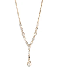 Givenchy Gold Tone Pear Stone Y Necklace
