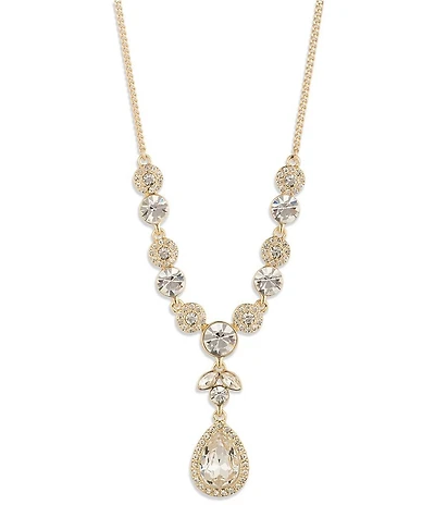 Givenchy Gold Tone Pear Y Necklace